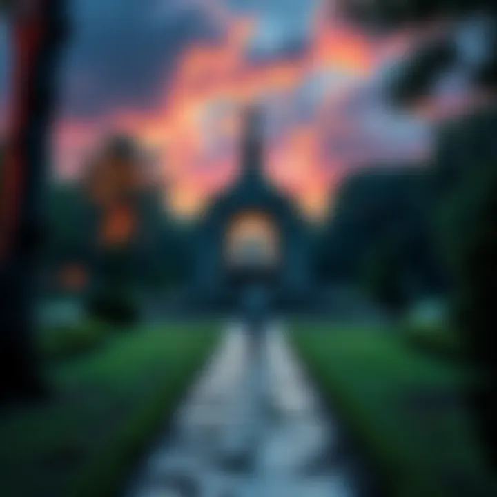 A person walking along a path towards a fountain, contemplating their decision for regeneration.