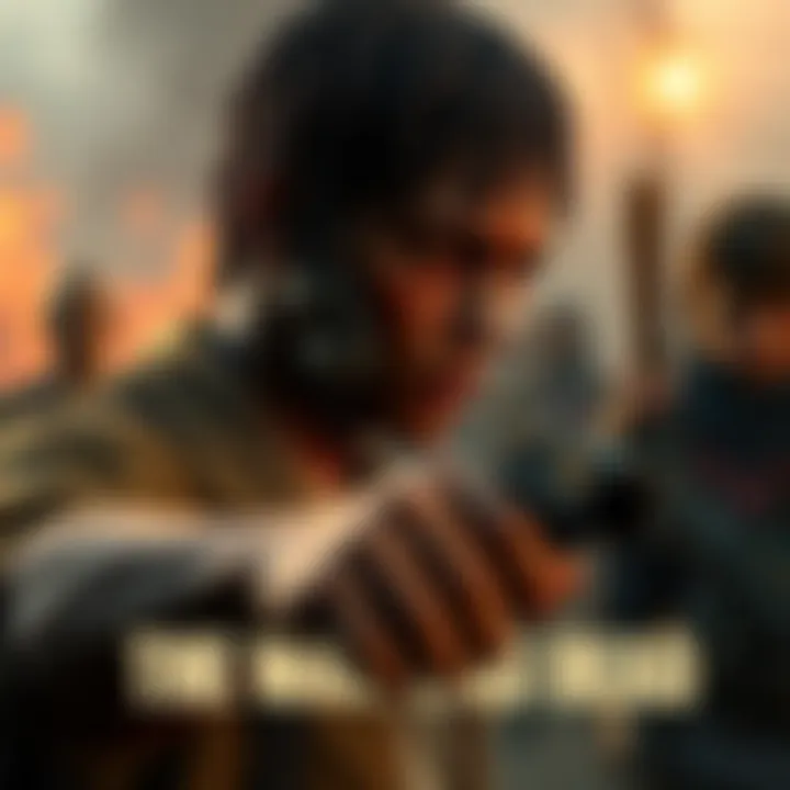 A tense moment in The Walking Dead game series featuring characters making crucial decisions amid a zombie apocalypse.