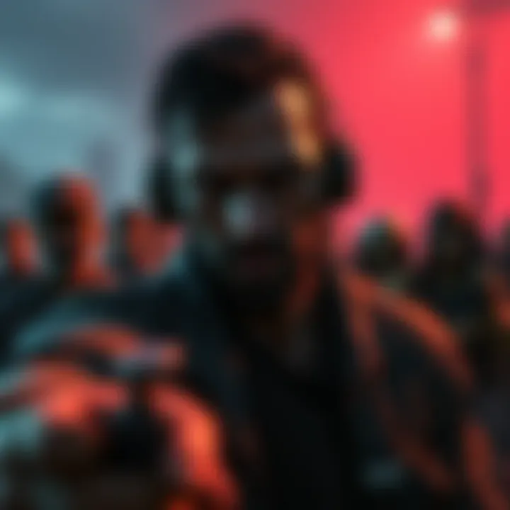 A scene from The Walking Dead game showing characters without any voicelines during gameplay on a Discord screen share