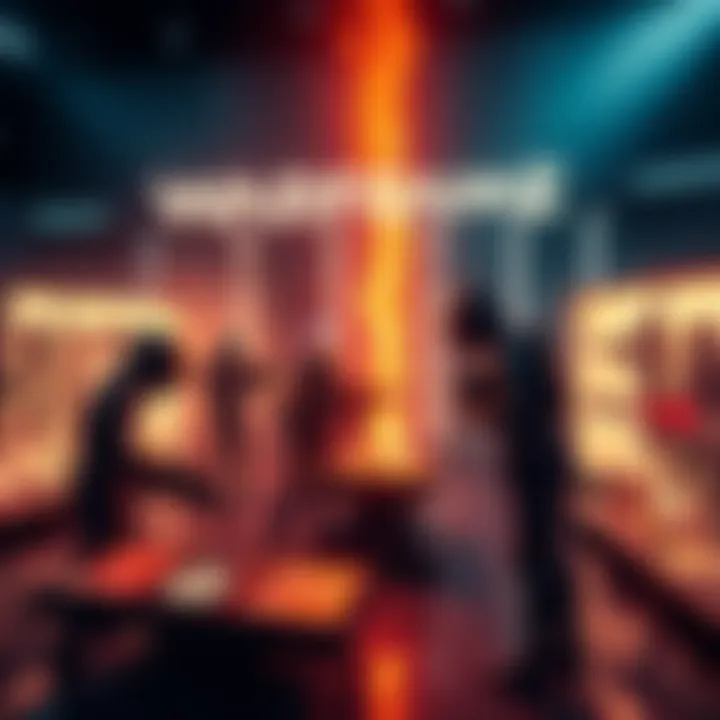 Players collaborating to find rare prime parts in Warframe, showing various weapons and items on display