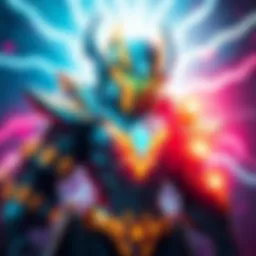 A Warframe character showcasing a powerful build with 6 forma equipped, surrounded by glowing energy effects.