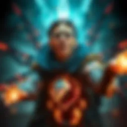Individual showcasing unique abilities inspired by Warframe characters, surrounded by vibrant energy effects