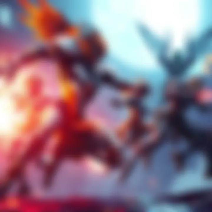 A group of Warframe characters, including Excalibur and Nekros, battling in a sci-fi environment