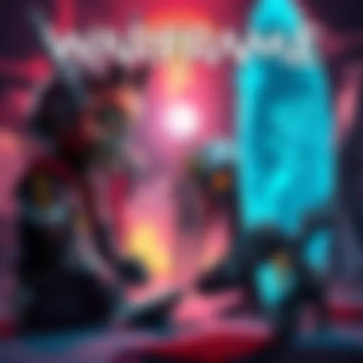 Warframe characters in a strange setting Warframe characters interacting in a lighter, comical environment, contrasting with the game's darker sci-fi elements
