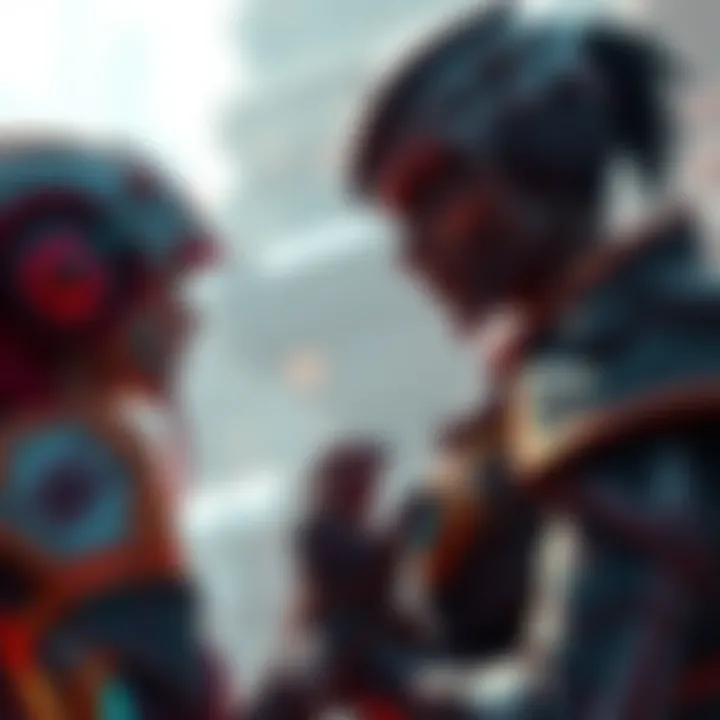 Two Warframe characters engaged in a meaningful conversation, showcasing their unique dialogue style against a sci-fi backdrop.