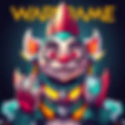 A fan art illustration showing a humorous Warframe character resembling Chuck Tingle's style, featuring vibrant colors and funny expressions.