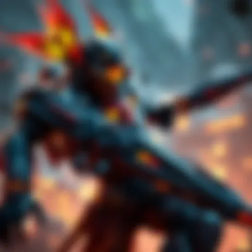 A Warframe character in action showcasing various Exilus mods during combat