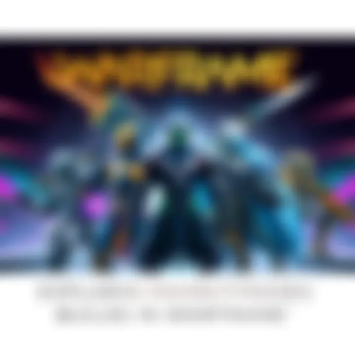 A selection of Warframe characters with various builds displayed, featuring unique powers and weapons