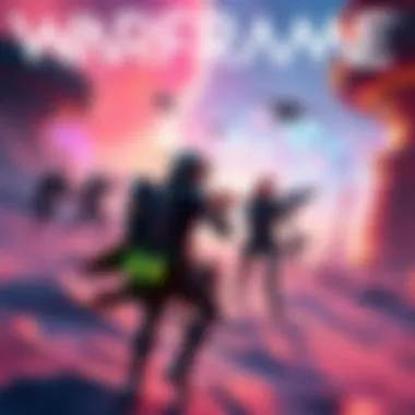 A player in Warframe exploring a vibrant multiplayer environment with friends, showcasing teamwork and excitement in battle.