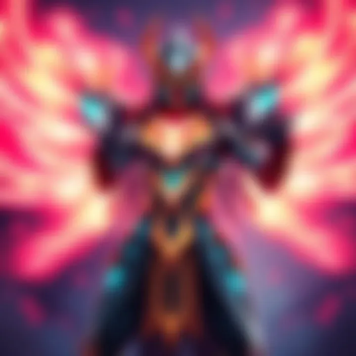 Warframe with Invigoration Effect A Warframe surrounded by a glowing aura, showcasing enhanced power and abilities, symbolizing the invigorations mechanic.