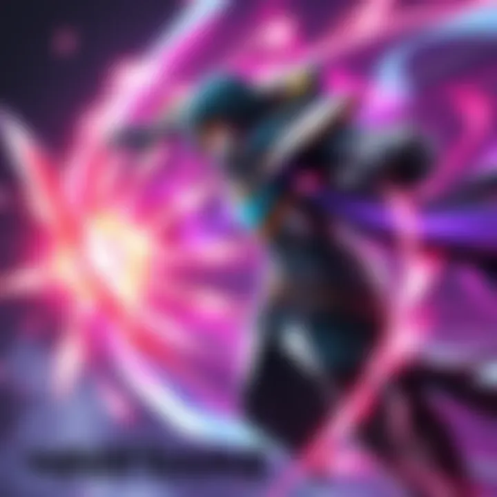 A Warframe character using an anime-inspired ultimate melee skill, surrounded by dynamic energy effects and action lines.