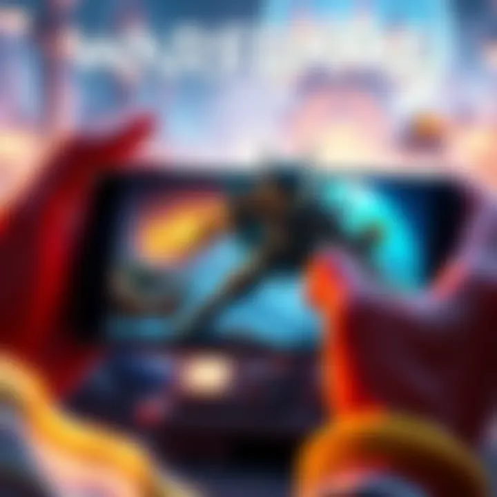 Warframe Mobile Gameplay A player enjoying Warframe on a mobile device, showcasing vibrant graphics and action-packed gameplay.