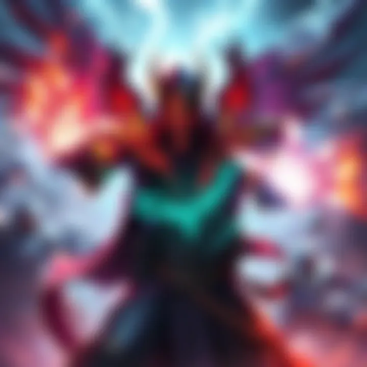 A Warlock casting a healing spell in a vibrant fantasy battle scene with glowing effects and magical symbols