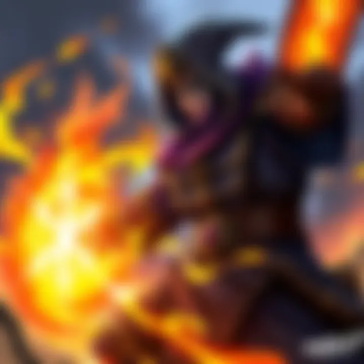 A Warlock character using powerful magic in a card game, symbolizing dominance in the Wild format with spells like Tick and Tock.