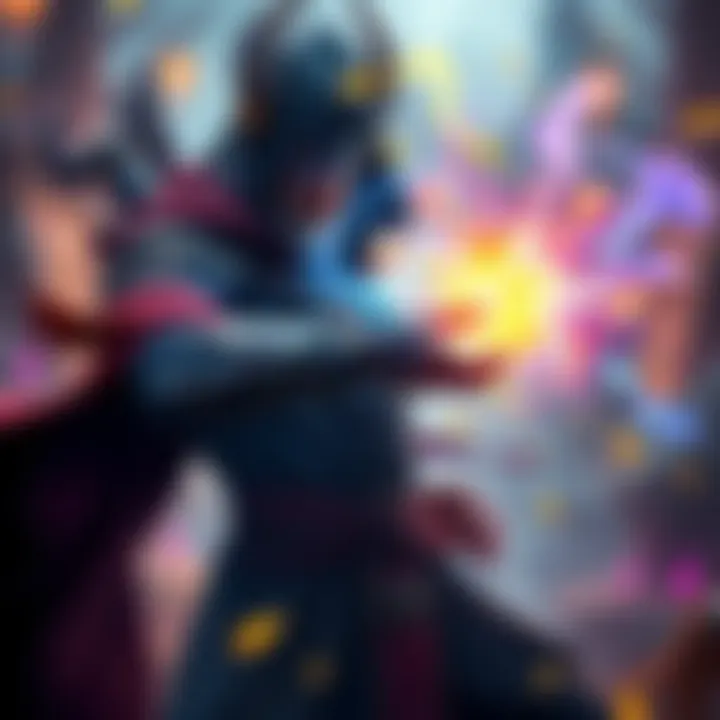 Warlock Class in Gaming A Warlock character casting a spell in a vibrant fantasy setting, showcasing their magical abilities.