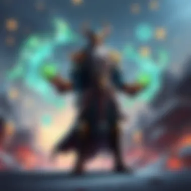 Warlock Godfrey stands with a powerful stance, showcasing his magic abilities after the cost reduction change in gameplay.
