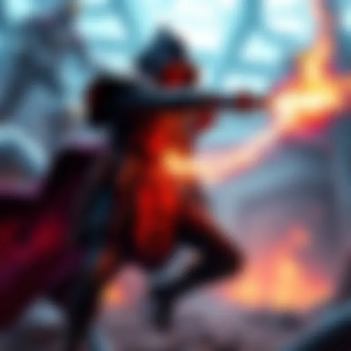 A Warlock character in a sci-fi environment using the Starfire Protocol, casting a powerful spell aimed at an enemy boss.