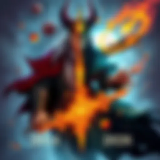 An illustration showing a modern warlock with new powers, surrounded by magical symbols and elements, contrasting with an older version from 2014.