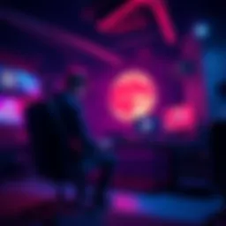 A player warming up before the Blood Moon event, practicing skills and strategies in a gaming space