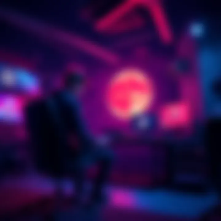 A player warming up before the Blood Moon event, practicing skills and strategies in a gaming space