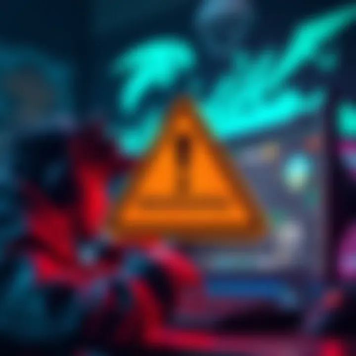 A warning sign about issues with Kinguin and WorldKeys for gaming purchases, depicting a frustrated gamer looking at a computer screen
