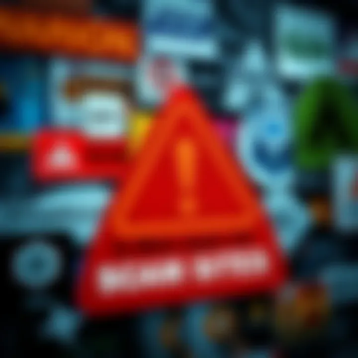 A collage showing signs of online scams, with logos of G2A and Dream_codes highlighted alongside a red warning sign.