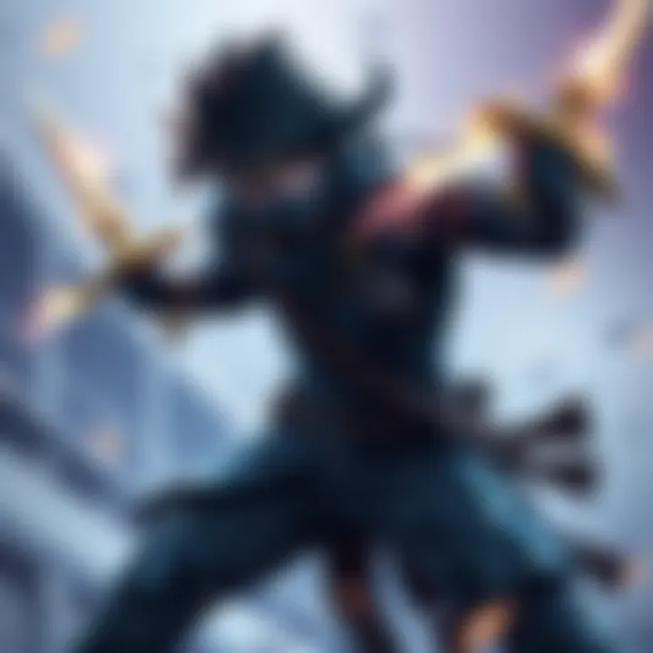 An illustration showing Warrior Ash in action, demonstrating both dismemberment and balance bar damage strategies during combat.