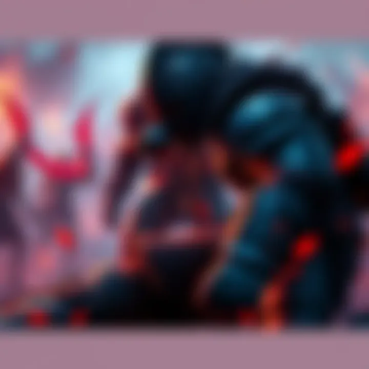 A dynamic scene of a warrior character in a video game facing an enemy, illustrating the concept of dying in the Nemesis system.