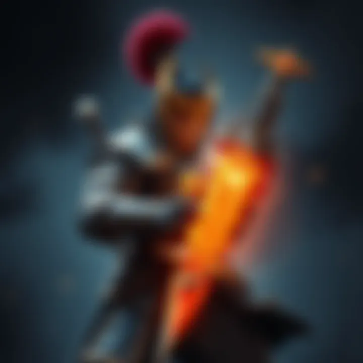 A warrior in armor confidently holding the powerful Sacred Relic weapon, showcasing its impressive design and glowing features.