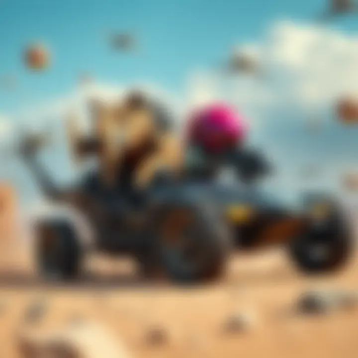 A Warthog and Banshee showcasing their versatility outside of combat, surrounded by tech and entertainment elements.