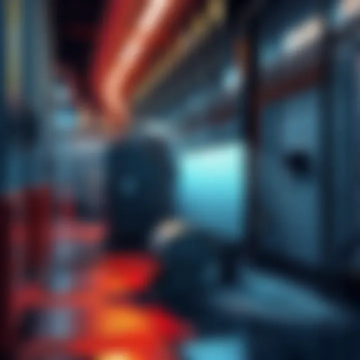 A modern wash and trap system efficiently cleaning surfaces in an industrial setting.