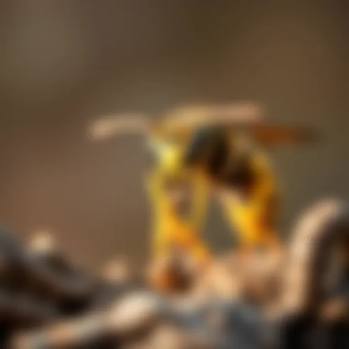 Close-up of a wasp and hornet making alert sounds in a natural setting, showcasing their unique auditory behavior.