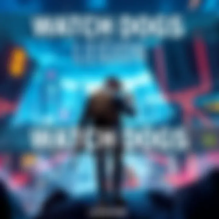 Cover art showing a character from Watch Dogs Legion exploring a futuristic cityscape with digital elements