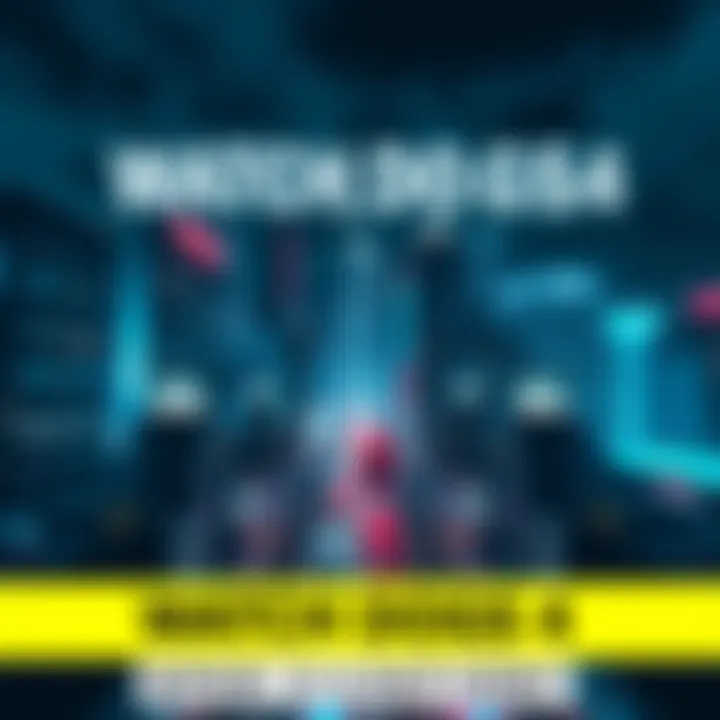 A city skyline at night, with neon lights and hints of futuristic technology, representing the atmosphere of Watch Dogs 4