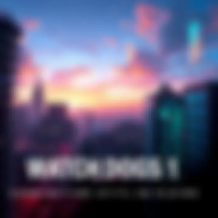 A stunning cityscape from Watch Dogs 1 showcasing enhanced graphics with vibrant colors and detailed textures.