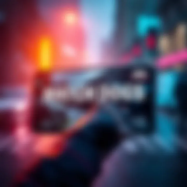 Samsung A14 5G displaying a Watch Dogs theme on its screen with game-inspired graphics