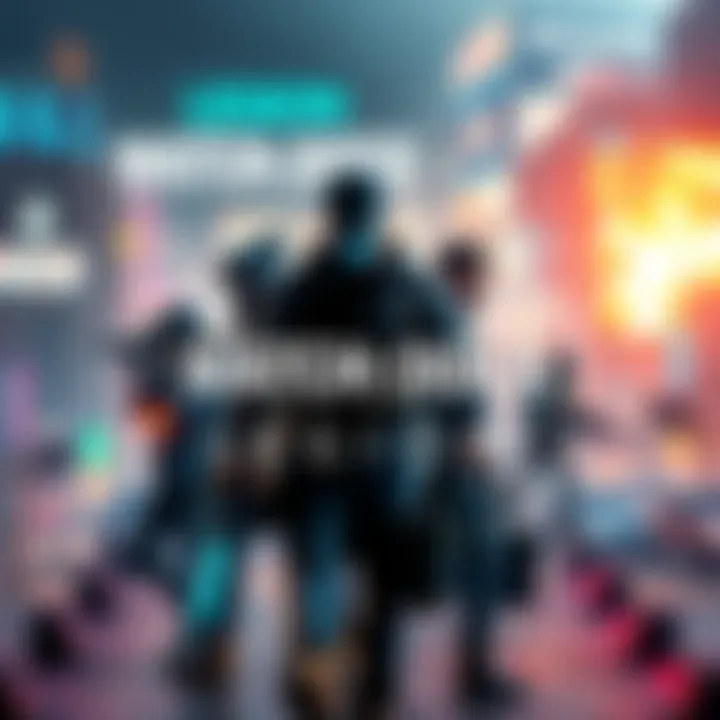 Cover art featuring a group of characters from Watch_Dogs: Legion with a cityscape background showcasing technological elements