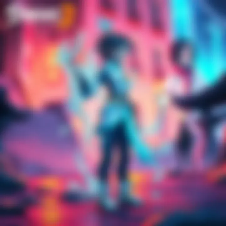 Water Element Rey-Dau in Stories 3 A character with water-themed powers stands in a vibrant game environment, showcasing unique abilities and features in Stories 3.