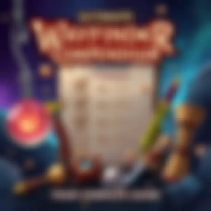 Cover illustration of wayfinder compendium featuring a checklist and game items