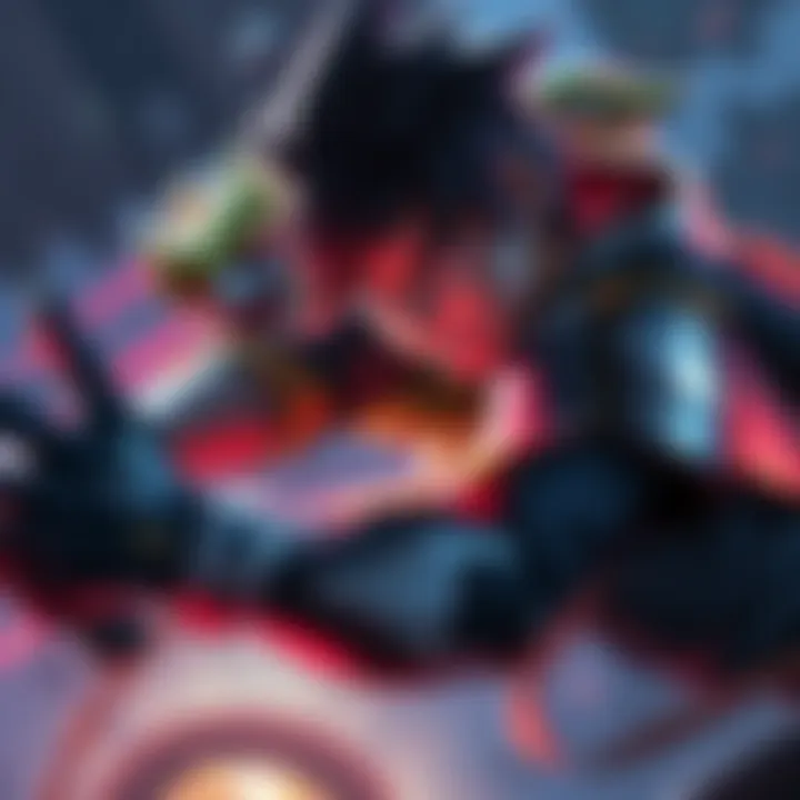 A game character struggling with a weak support partner during a laning phase, showing a tense moment in gameplay