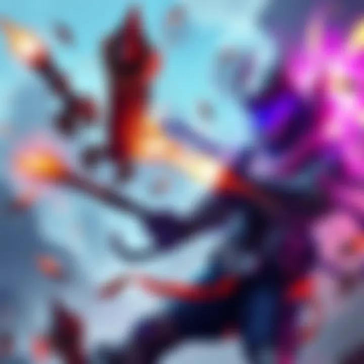 A player showcasing powerful weapon combos during gameplay with vibrant effects and action moves in a fantasy setting.