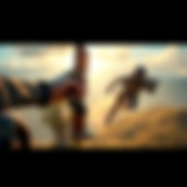 A player hands over a powerful weapon to a newcomer to help with paraglider upgrades.