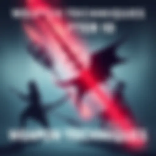A display of the puppet ripper, twin dragon sword, and city long spear with character silhouettes demonstrating their use in action.