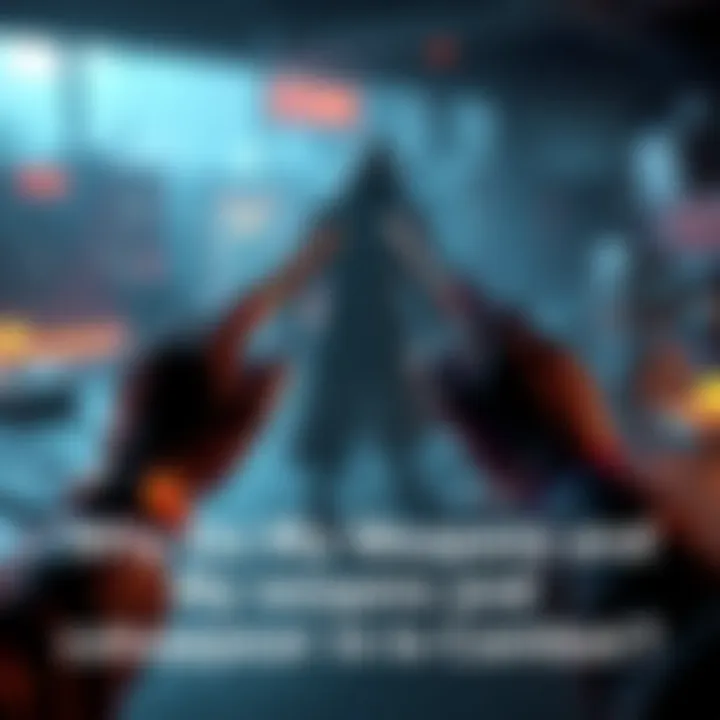 A screenshot showing a player entering a game with empty hands and no visible character