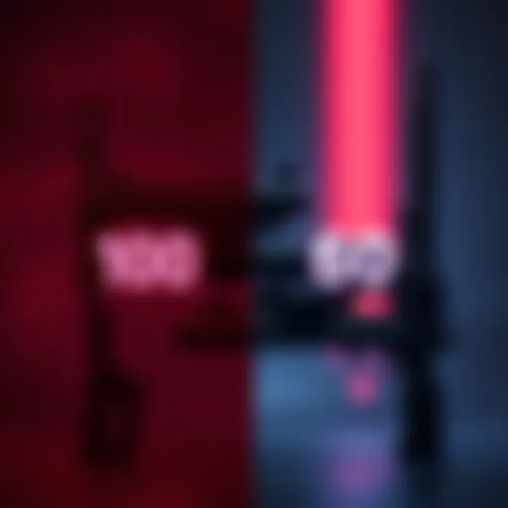 Side-by-side comparison of weapons stat configurations: one showing a 100 weapons stat and another showing a 60 weapons stat with two weapons fonts.