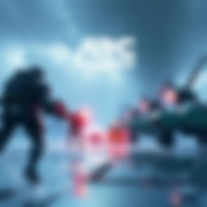 Illustration showing different weather conditions like rain, snow, and storm in ARC Raiders, influencing the environment and player strategies.