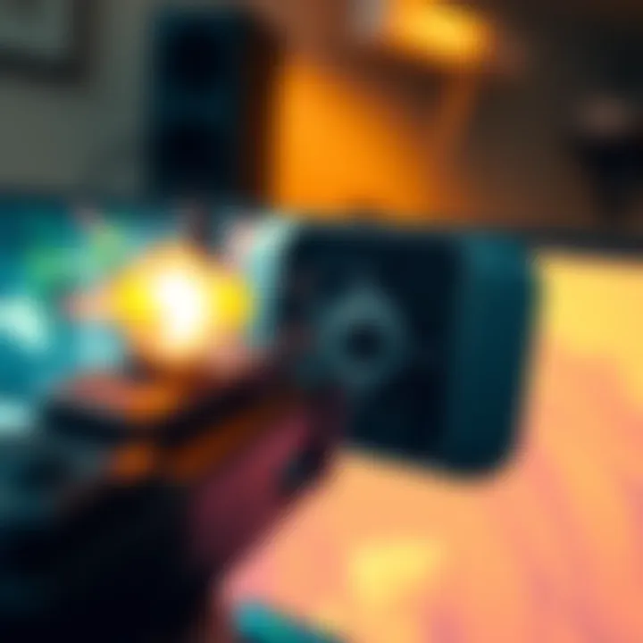 A desktop webcam shows visible damage after being shot in the game Ready or Not, highlighting the impact of technology in gameplay.