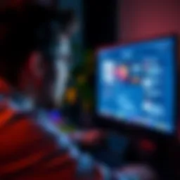 A person looking at a computer screen displaying a website, reflecting on its trustworthiness based on feedback from forums.