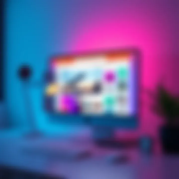A screenshot showcasing modern website design, featuring clean layout, vibrant colors, and engaging visuals. Elements emphasize user experience and current design aesthetics.