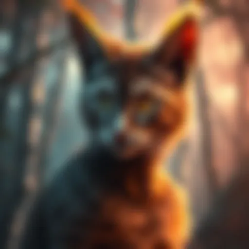 Cover of Werecat Blaze Art depicting the main character of Werecat Blaze in a vibrant forest setting, showcasing the blend of human and feline features.